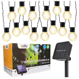 GIRLANDA ŚWIETLNA SOLARNA LAMPKI OGRODOWE LED 5M