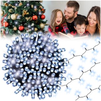 Światełka lampki choinkowe 300 led 22 m - zimna biała flash