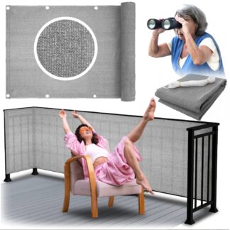 Osłona balkonowa jasnoszara 0,8 x 5 m