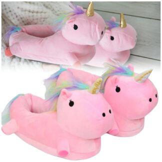 Kapcie różowe jednorożec