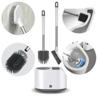 SZCZOTKA TOALETOWA WC ŁAZIENKI SILIKONOWA ZESTAW