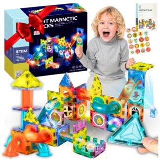 Magnetické kostky dráha LED 75ks