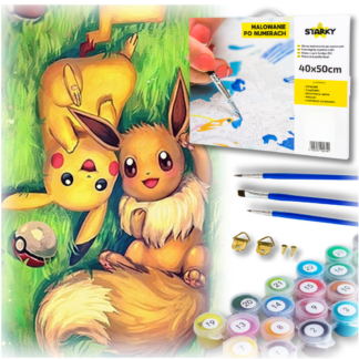 Malování podle čísel - Pikachu
