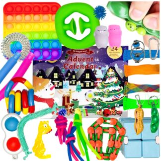 Adventní Kalendář Hračky Pop It Fidget Vánoce