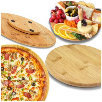 Bambusová Otočná Servírovací Deska na Pizzu 30 cm