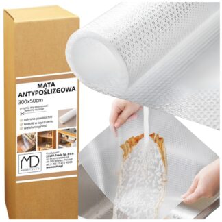 Protiskluzová průhledná podložka do kuchyňských zásuvek a skříněk v roli 300x50cm