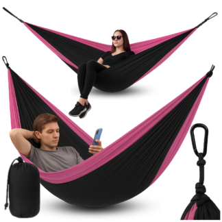 Hamaka zahradní turistická dvoulůžková velká XXL kompaktní survival sada