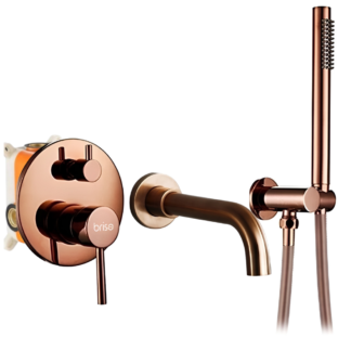 Podomítková vanová baterie luxusní mosazná sprchová nástěnná rose gold