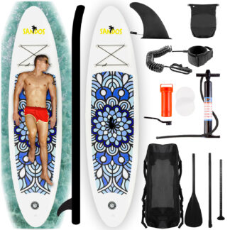Dmuchaná SUP deska na plavání pádlo pumpa batoh sada velká 305 cm
