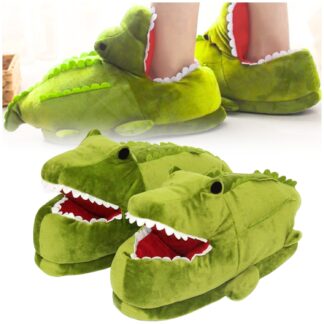 Krokodýlí bačkory unisex univerzální 35-44 dárek zelené plyšové měkké