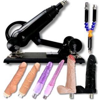 Sex Machine s 6x Penis Dildo Anální Vibrátor - Nastavitelný Úhel a Rychlost
