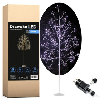 Hustý stromek 480 LED bříza velká vánoční světla 150cm ozdobná