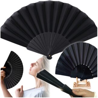 Španělský černý skládací vějíř, japonský tanec, velký flamenco, dárek