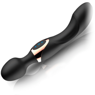 Dildo vibrátor masážní hůlka oboustranná 20 režimů anální elegantní silná