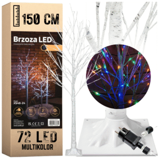 LED Vánoční Březový Stromek - Vícebarevná Dekorace 150 cm
