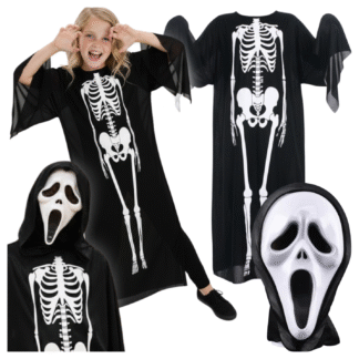 Halloween kostým pro děti kostra