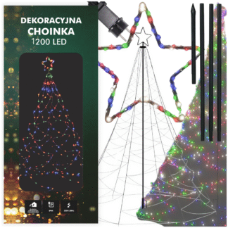 Vánoční stromek 1200 LED 500 cm venkovní vícebarevný